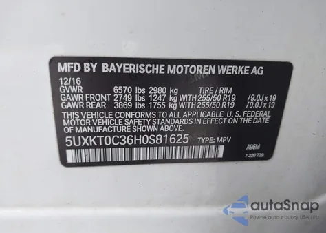 2017 BMW X5 Edrive xDrive40E Iperformance from USA, damaged, VIN 5UXKT0C36H0S81625